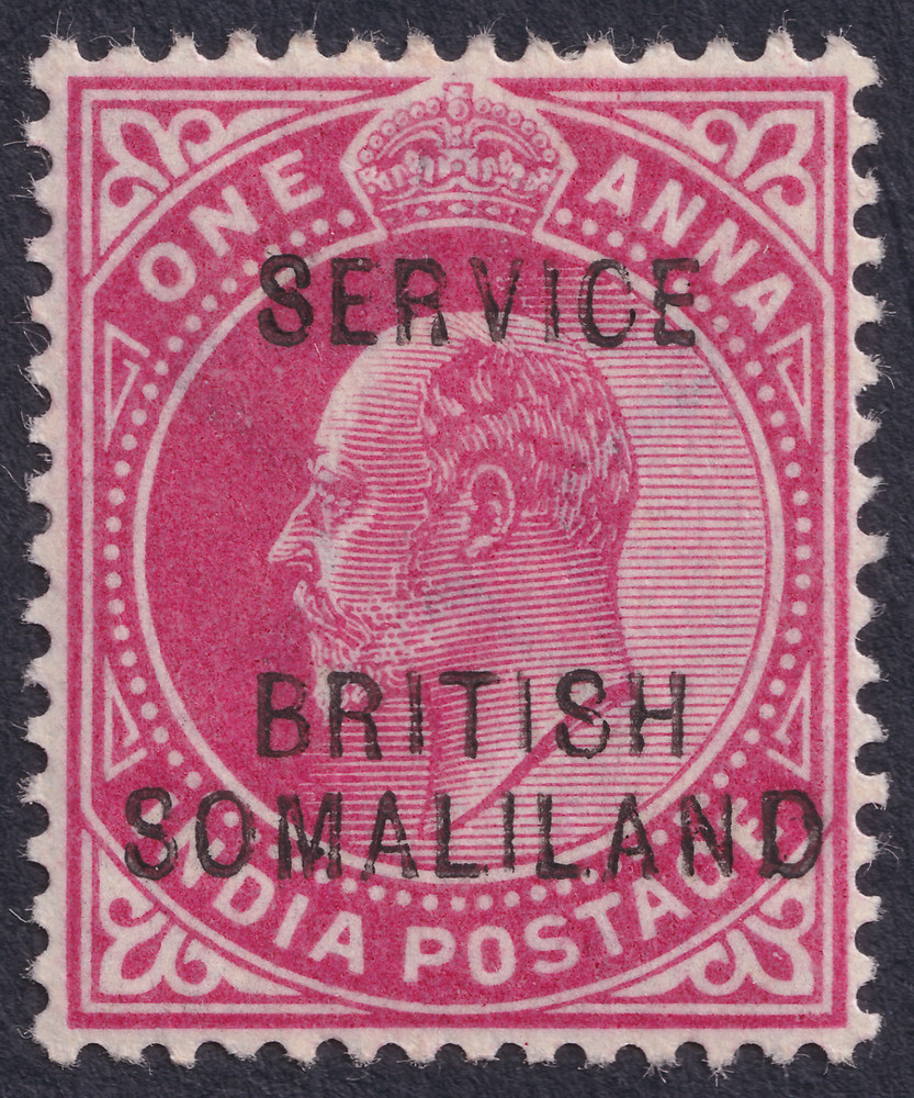 Somaliland Prot. 1903 KEVII SG O7 Partial Albino Overprint Error MHOG SEE DESCR.