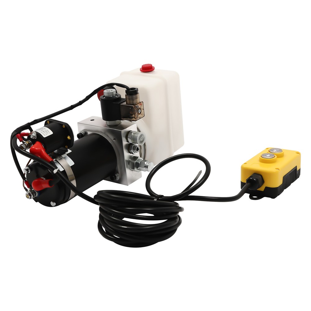 Hydraulic Power Unit 12V, Single Acting Dump Hydraulic Pump for Dump Trailer US~