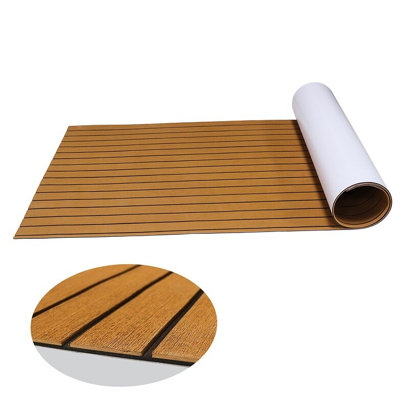 95" US Marine Boat Flooring EVA Foam Faux Teak Decking Sheet Sea Deck Yacht Mat
