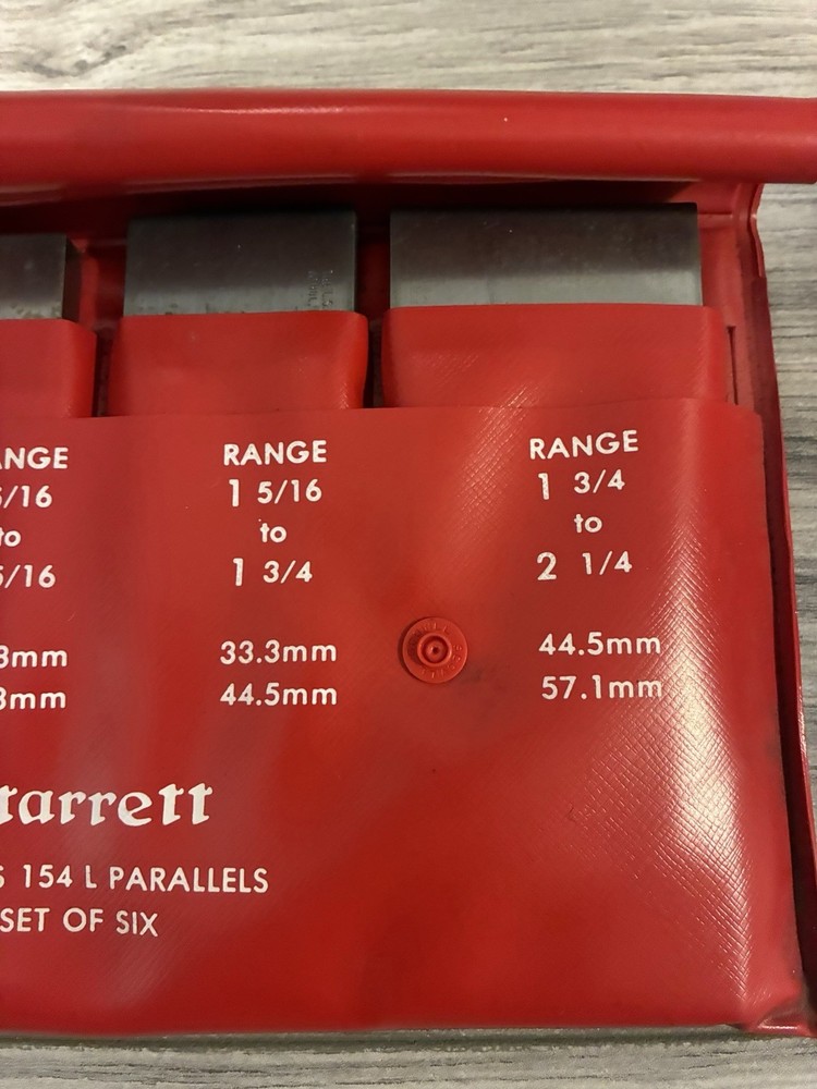 6 PC STARRETT ADJUSTABLE PARALLEL SET NO S154L