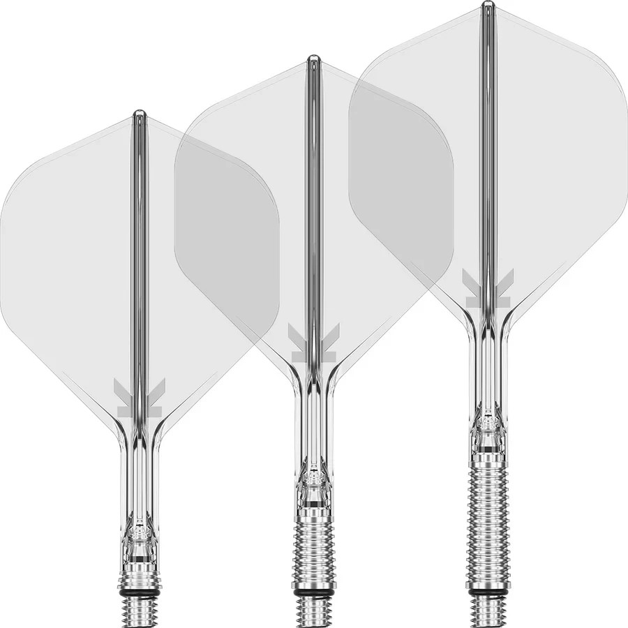 NO2 STANDARD CLEAR SHORT TARGET K-SHIFT 1 PIECE SHAFT AND FLIGHT