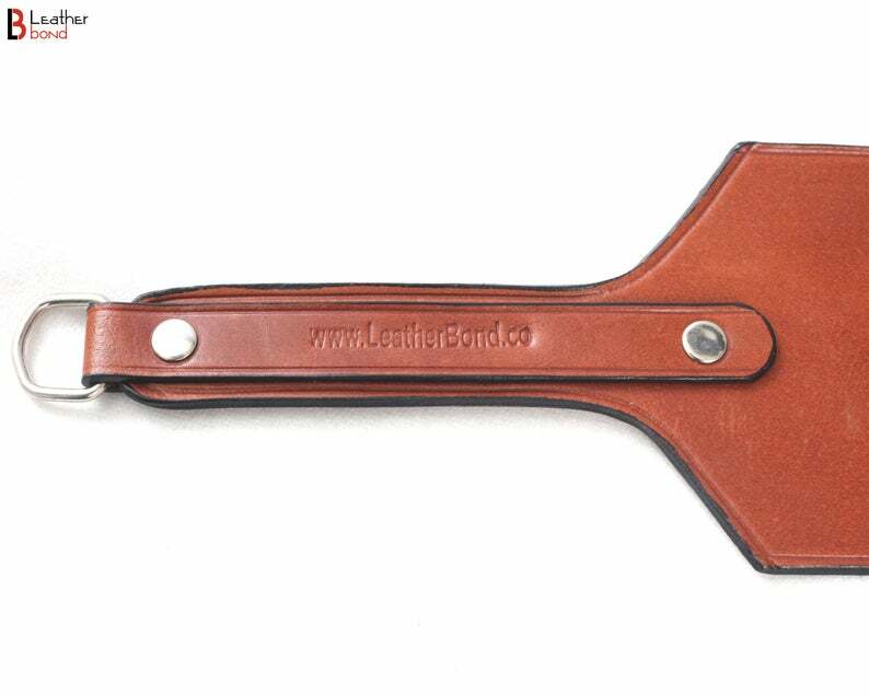 Real Cowhide Saddle Leather Paddle Slapper Flexible and Wider