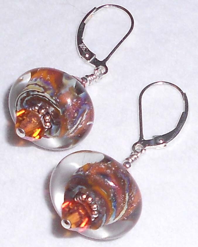 *CHARISMA* Earrings Artisan Lampwork Crystal