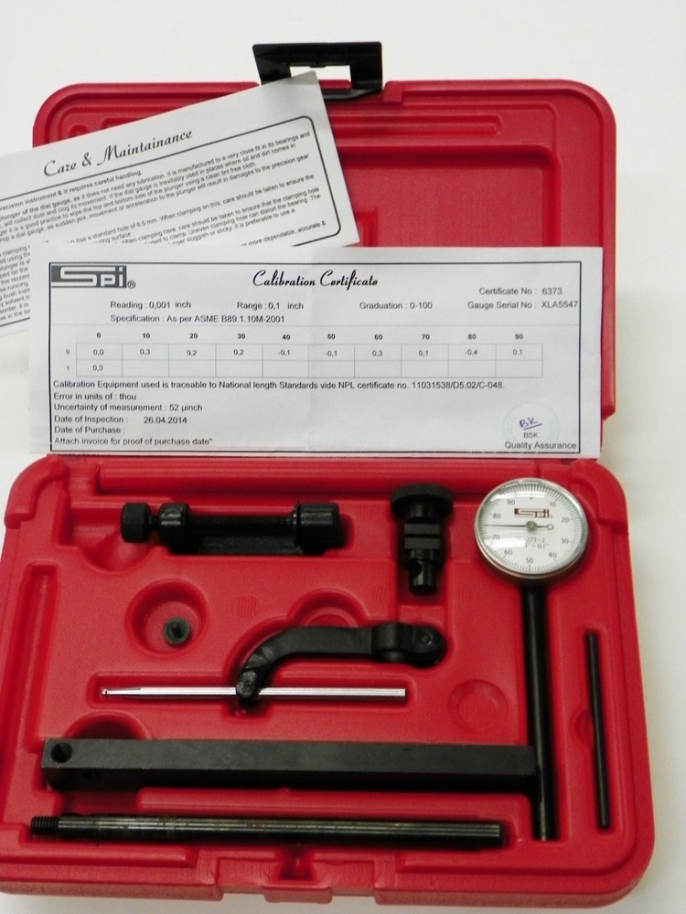 SPI, #14-227-3, BACK PLUNGER DIAL INDICATOR SET L020