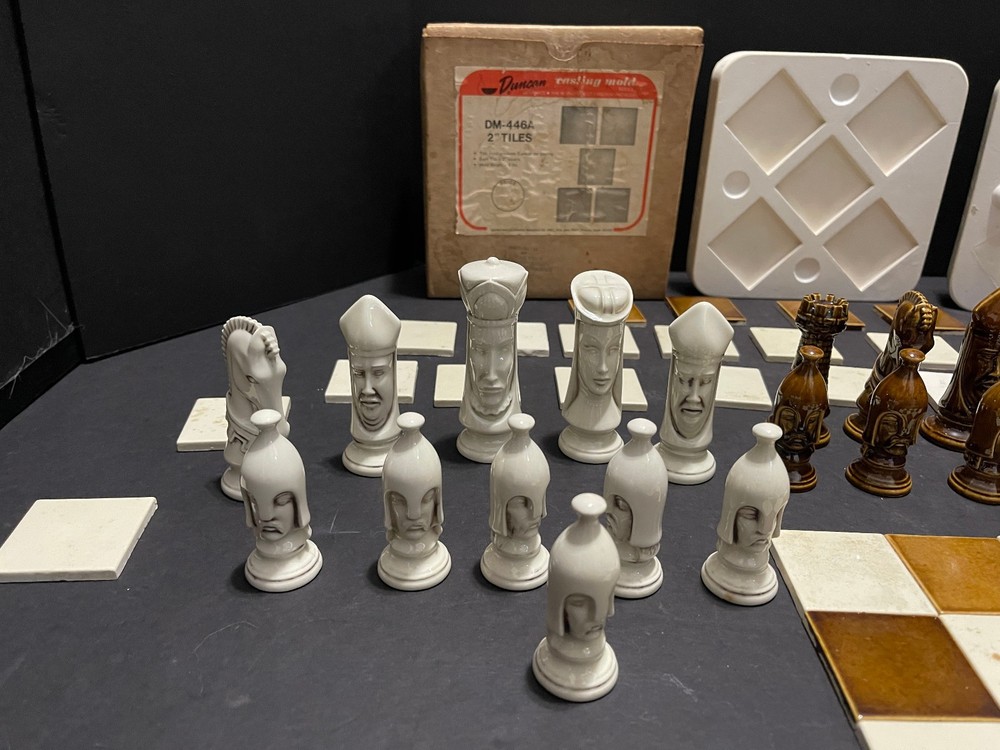 CHESS SET making kit - Ceramic tiles kit for making chess boards - Duncan Chess