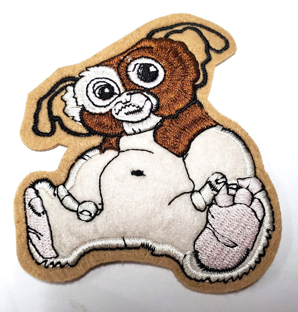 Gremlins Movie Patch with Flocked Gizmo  4" Patch- Mailed from USA
