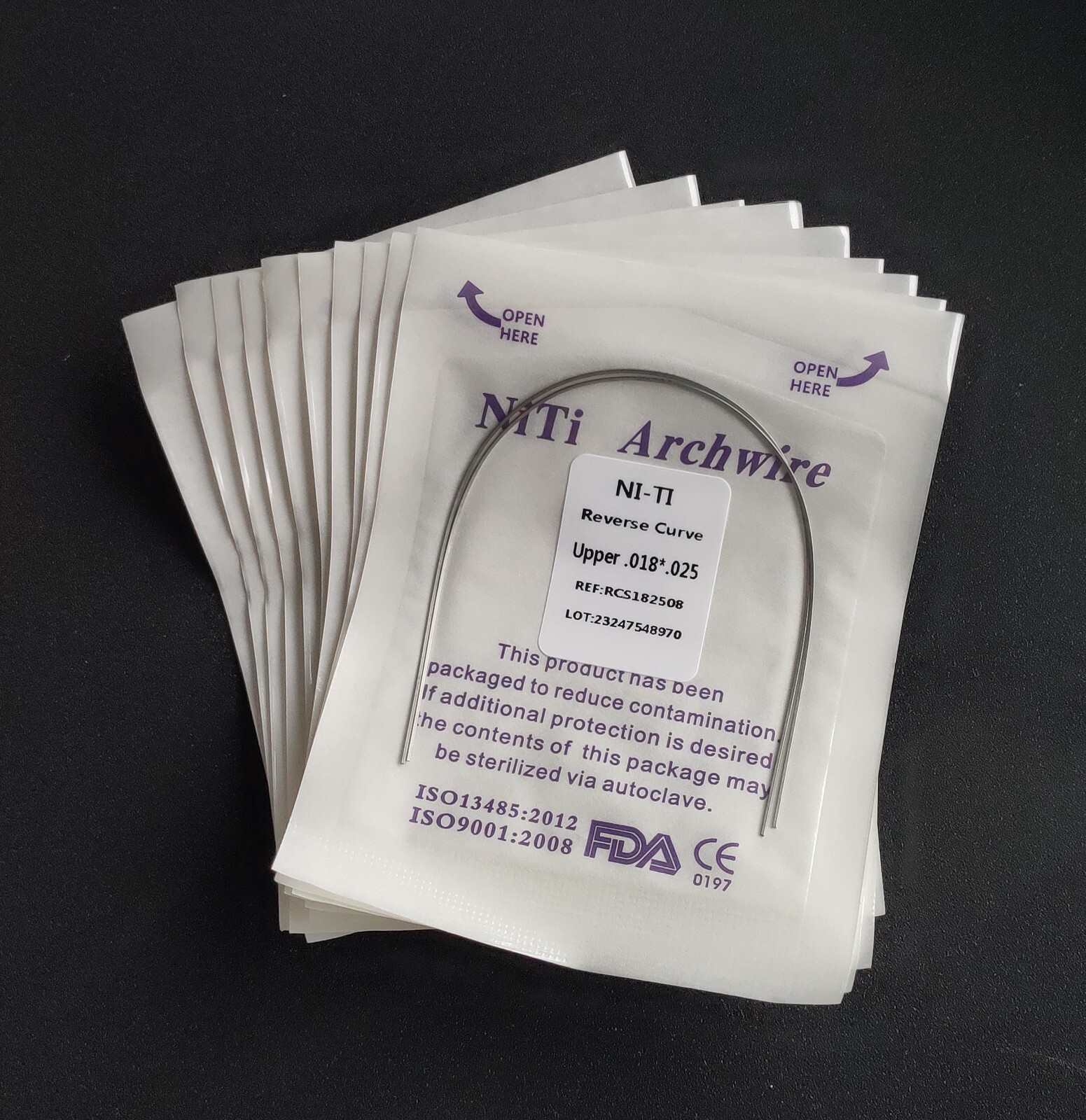 10Pack Dental Orthodontic Super Elastic Reverse Curve True Rectangular Arch Wire