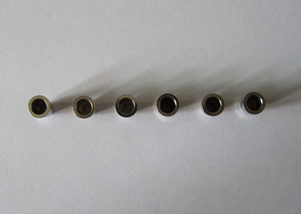 30pcs(5sets) Chrome Guitar String Ferrule 1/4" String Ferrules for Telecaster