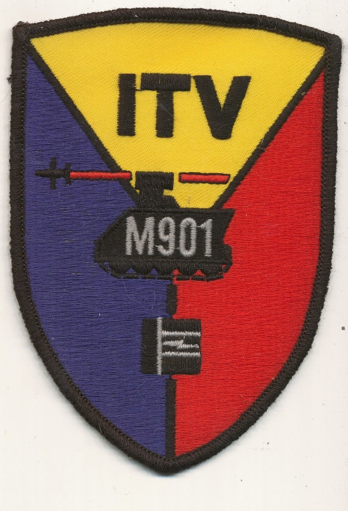 Improved Tow Vehicle program patch M901 armor color US Army Cold War