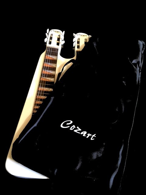 GREAT PLAYING NEW DOUBLE NECK WHITE LAP STEEL ELECTRIC GUITAR