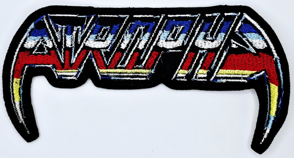 ATROPHY  (shaped border) LOGO EMBROIDERED PATCH