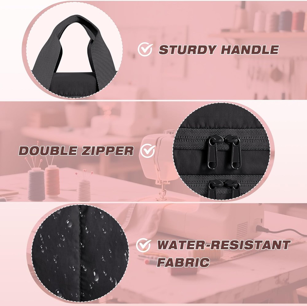 Capacity with Multiple Pockets and Detachable Dividers, Storage Box for Threads,