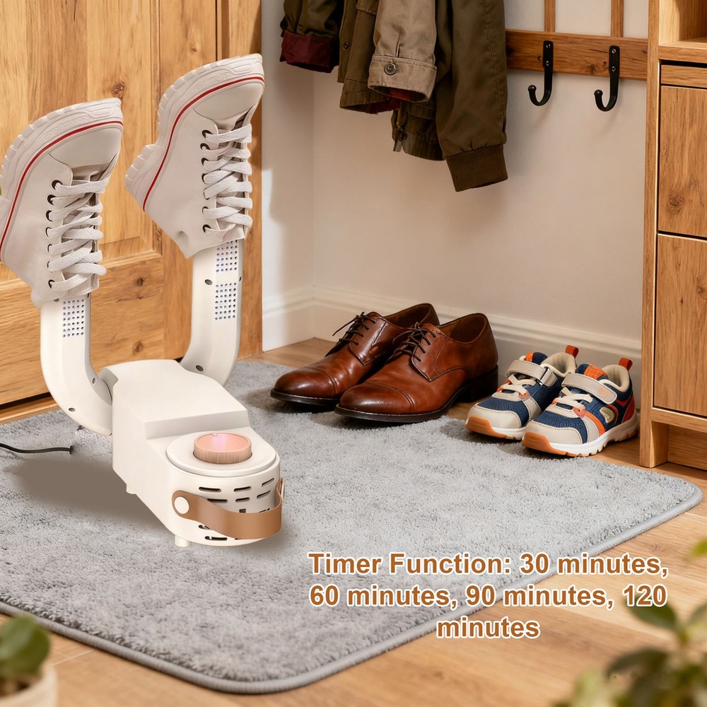 Portable Boot & Shoe Dryer Warmer - Foldable Fast Drying Device With Timer For