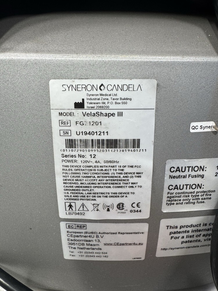 2019 Syneron VelaShape III