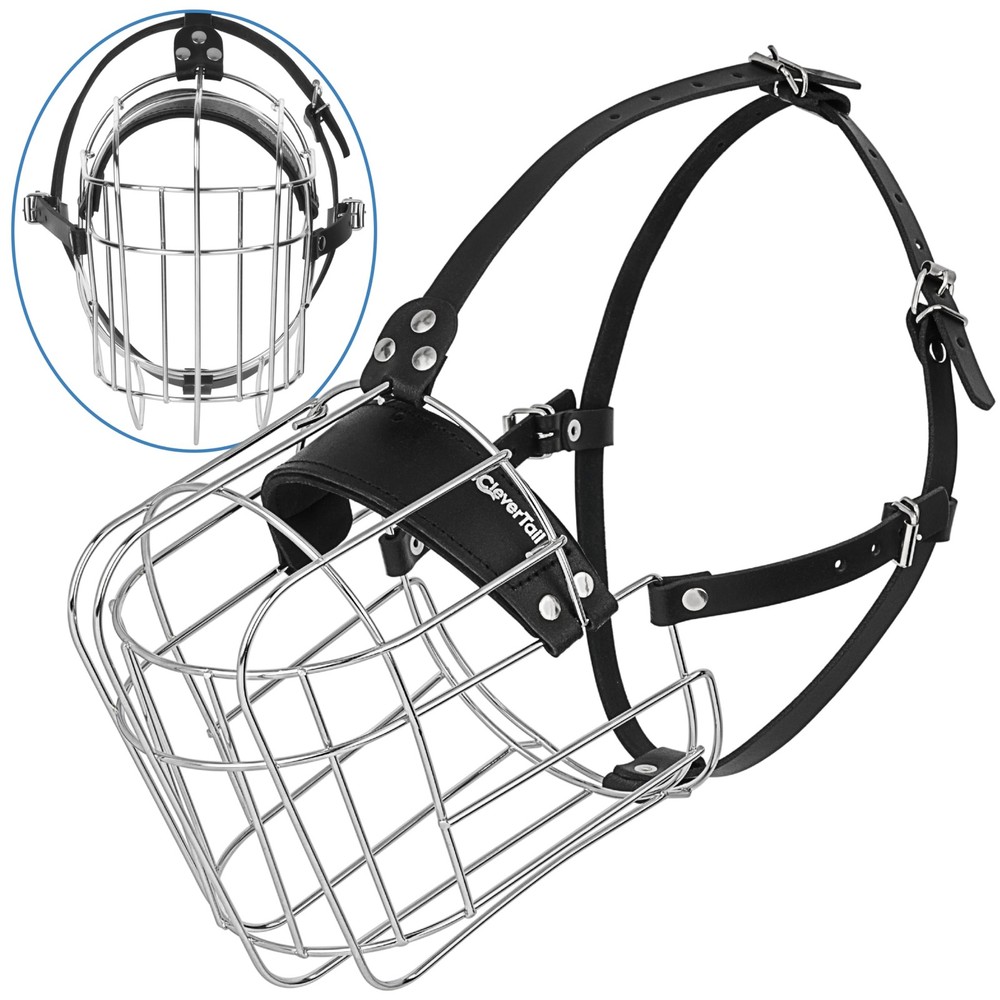 CleverTail Extra Large Dog Muzzle for Great Dane – Cage Muzzles for Barking a...