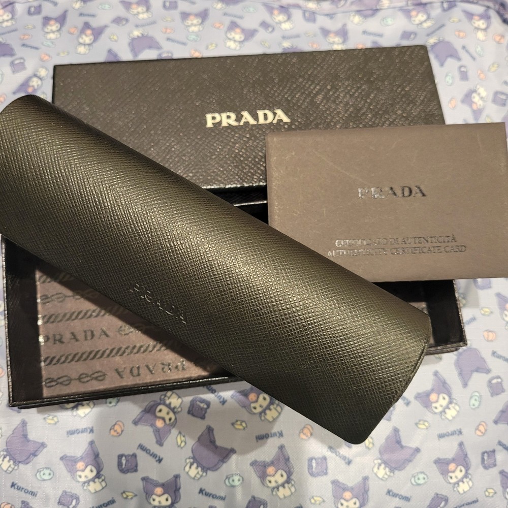 Prada - Authentic Black Glasses Gift Box, Clamshell Case, and Authenticity Card