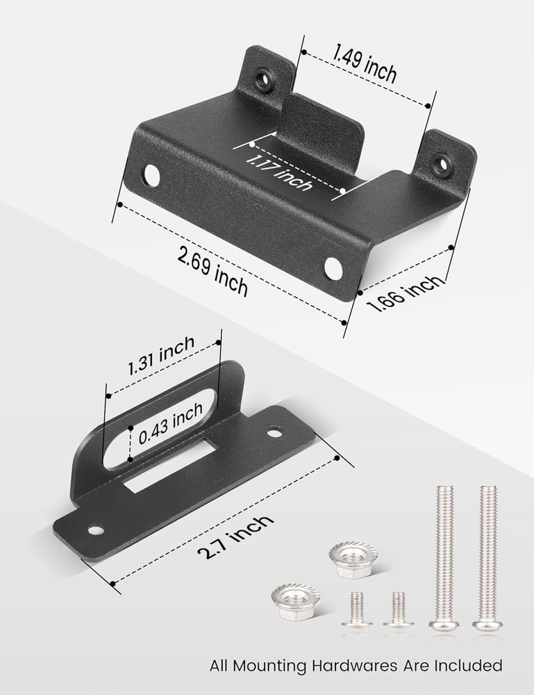 Vehicle-Side 4 Way Flat Trailer Wiring Harness Mounting Bracket, Rust-Proof