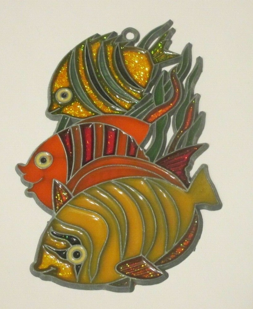 TROPICAL FISH SUNCATCHER (THREE FISH SUNCATCHERS)
