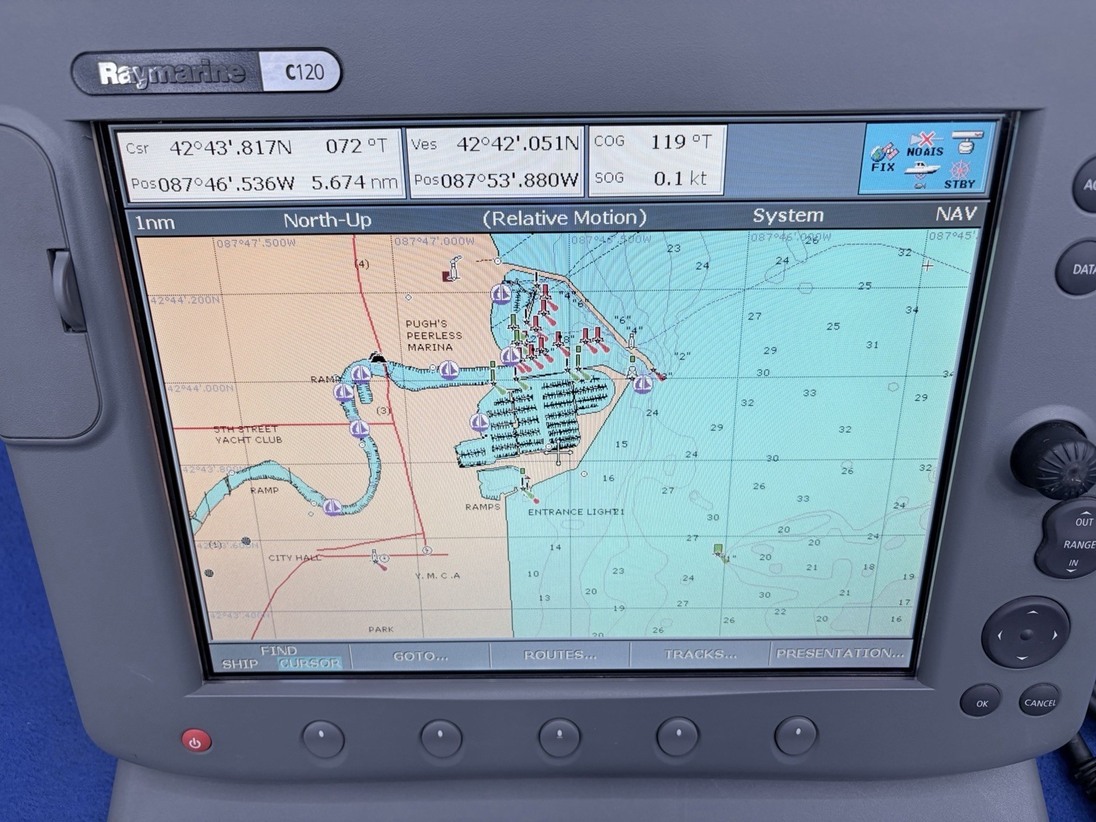 Raymarine C120 Classic GPS Chartplotter Multifunction Display- Tested & Warranty