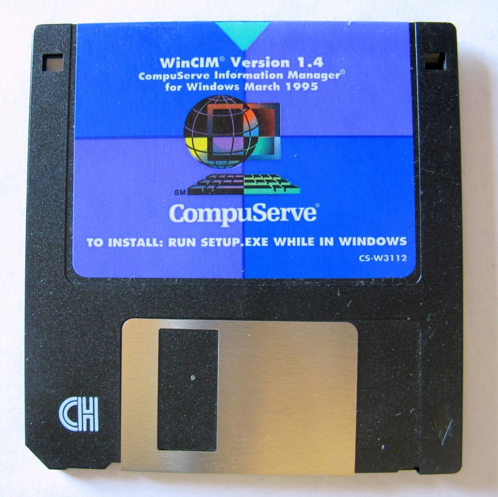 👀 WinCIM Ver 1.4, CompuServe Information Manager, 3.5" Floppy Disk 💾✅🆗