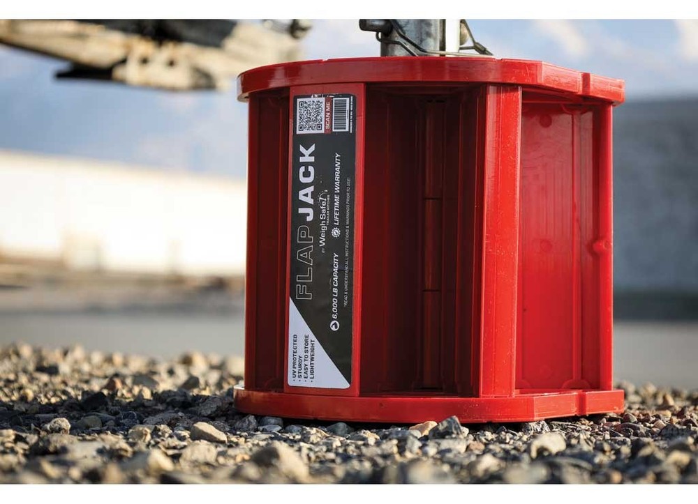 Weigh Safe WSFJS Flap Jack Stabilizing Block & Flap Step Boot Scraper w/Bag Red