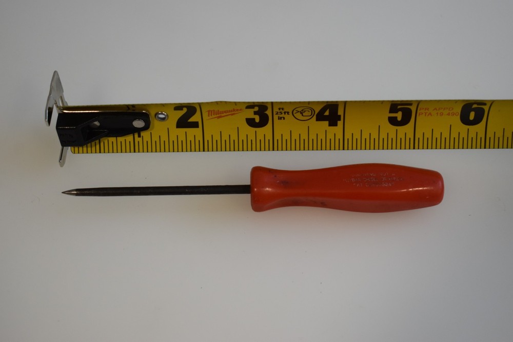 Snap On Tools 3ASAA Mini Red Screwdriver Handle Straight Scratch Awl USA