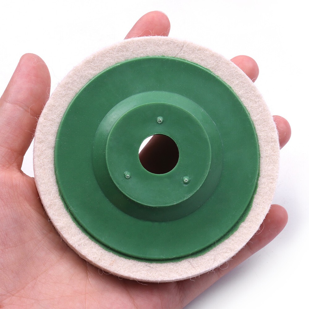 10-100x 4'' Wool Buffing Wheel Felt Pads Buffer Discs Angle Grinder Polishing US