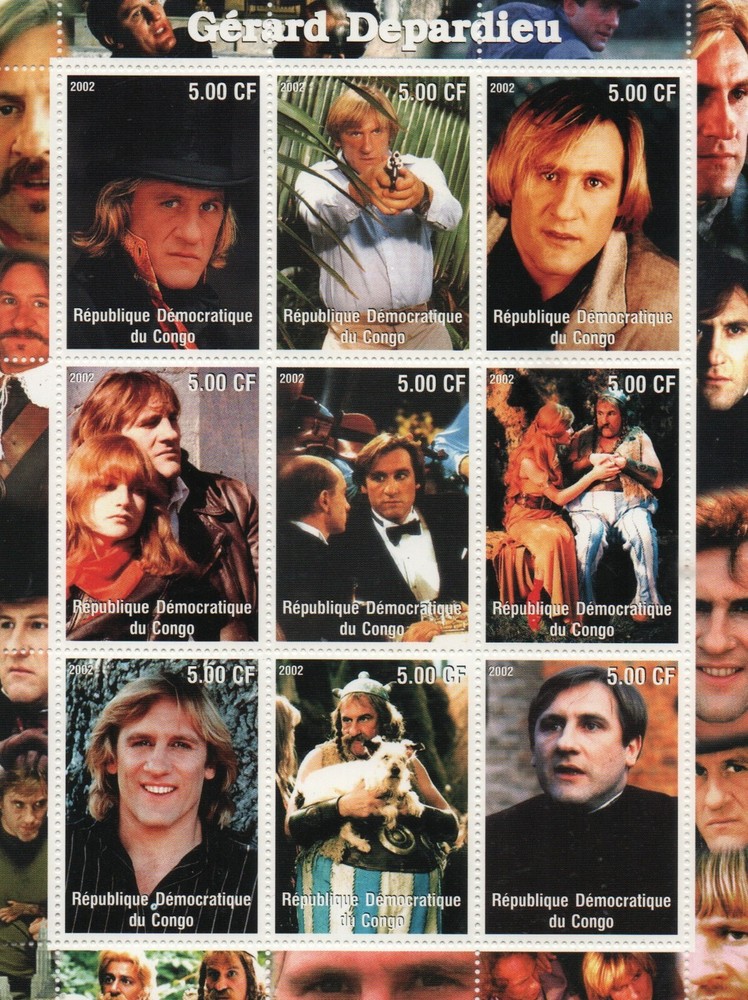 GERARD DEPARDIEU 2002 MNH STAMP SHEETLET