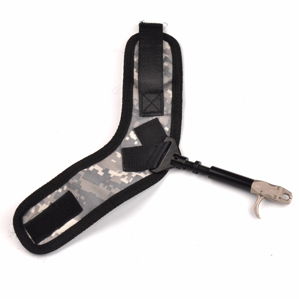 360° Adjust Wrist Strap Camo Compound Bow Release for Left Right Handed Archery
