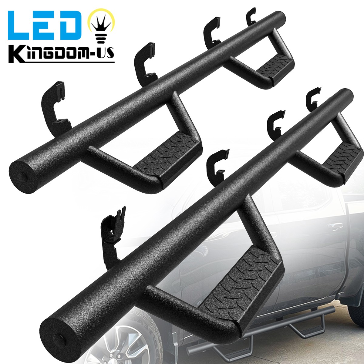Drop Running Boards for 07-18 Silverado/Sierra 1500 2500HD Crew Cab Nerf Bars