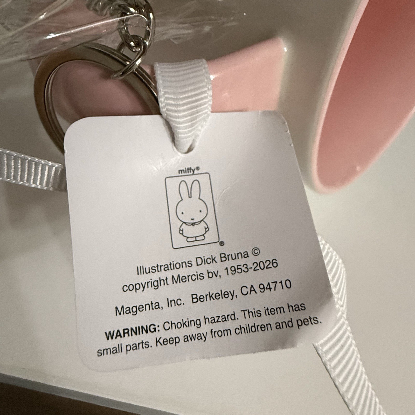 Miffy By Magenta Cherry Blossom White Pastel Pink Sakura Ceramic Mug w/ Keychain