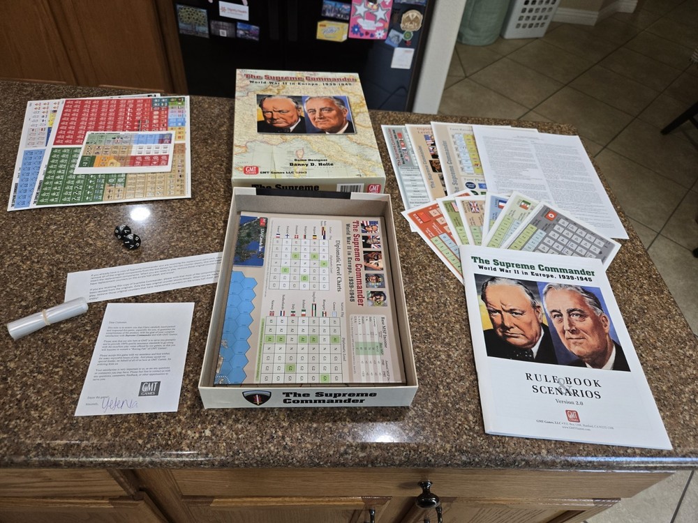 The Supreme Commander + Errata Counters GMT Games 1316 Unpunched