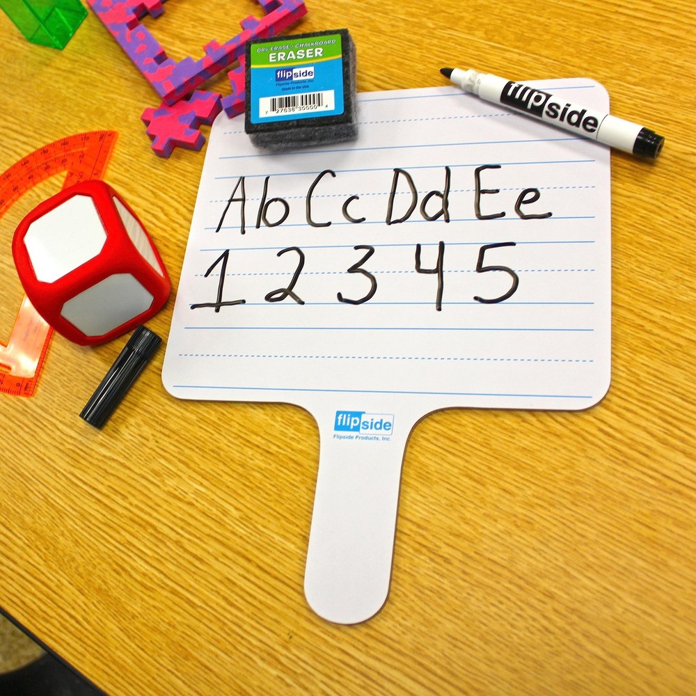 Flipside Products Rectangular Lined Dry Erase Answer Paddles, Double-Sided, A...