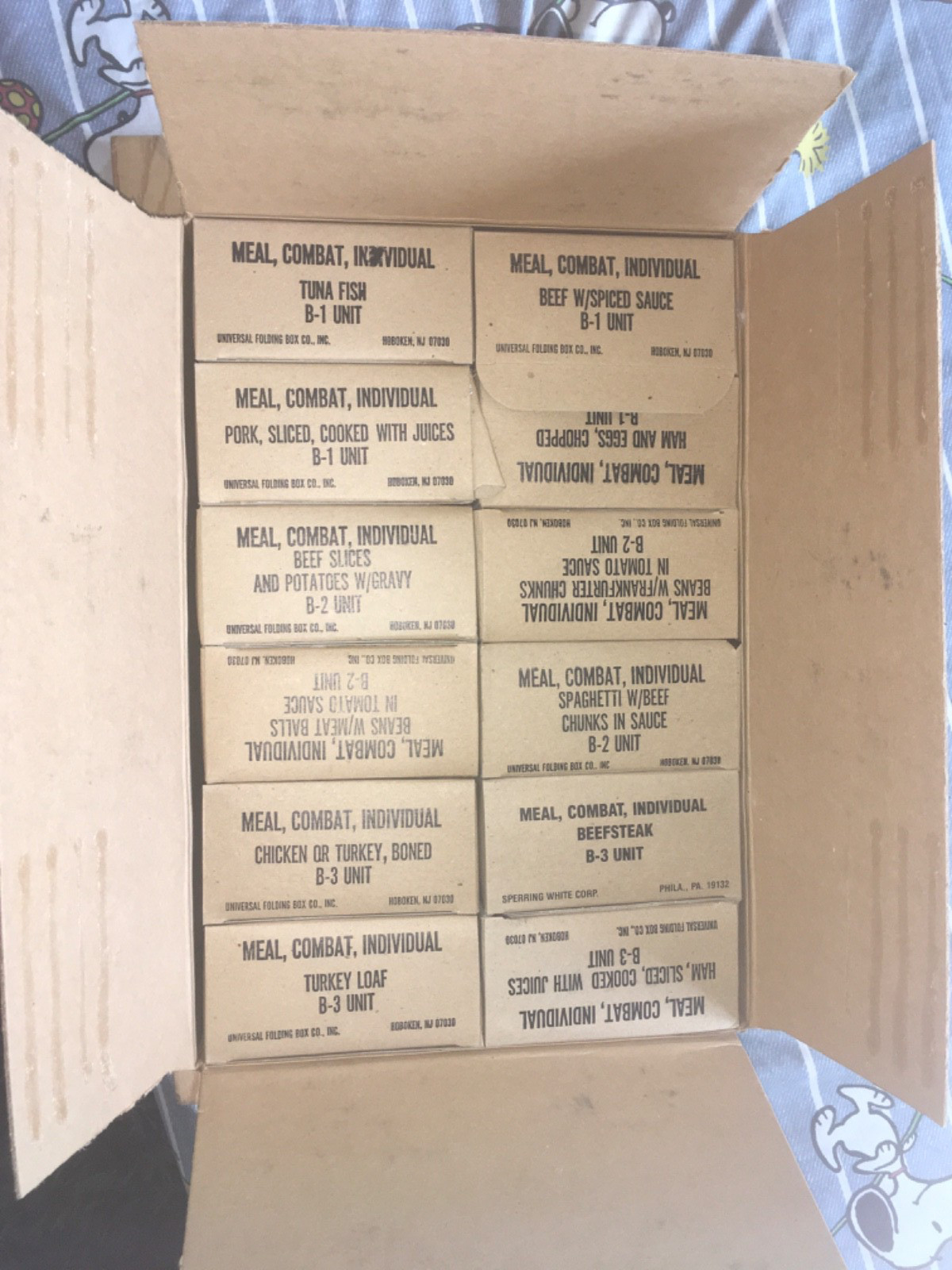 Vtg US MILITARY Meal Combat Individual B-1 Unit C RATION Pork Slices With Juices