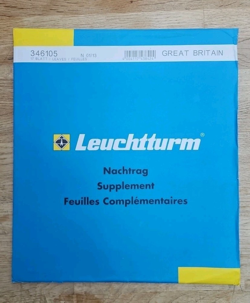 LIGHTHOUSE GREAT BRITAIN ILLUSTRATED STAMP ALBUM LEAVES, YEARS 2013 N01