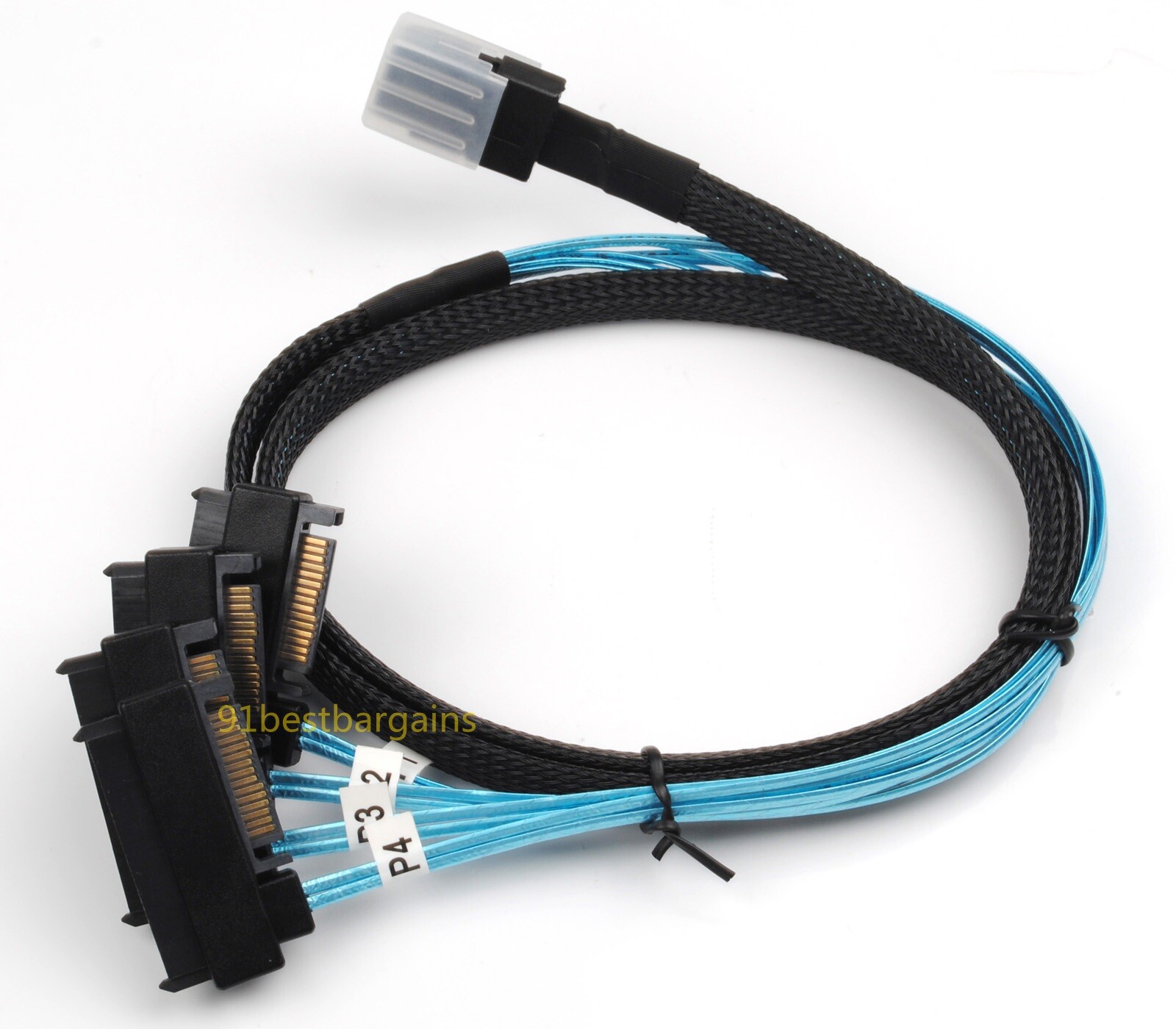Mini SAS SFF-8087 To 4 SAS SFF-8482 Hard Drive Forward Breakout Cable RAID HBA