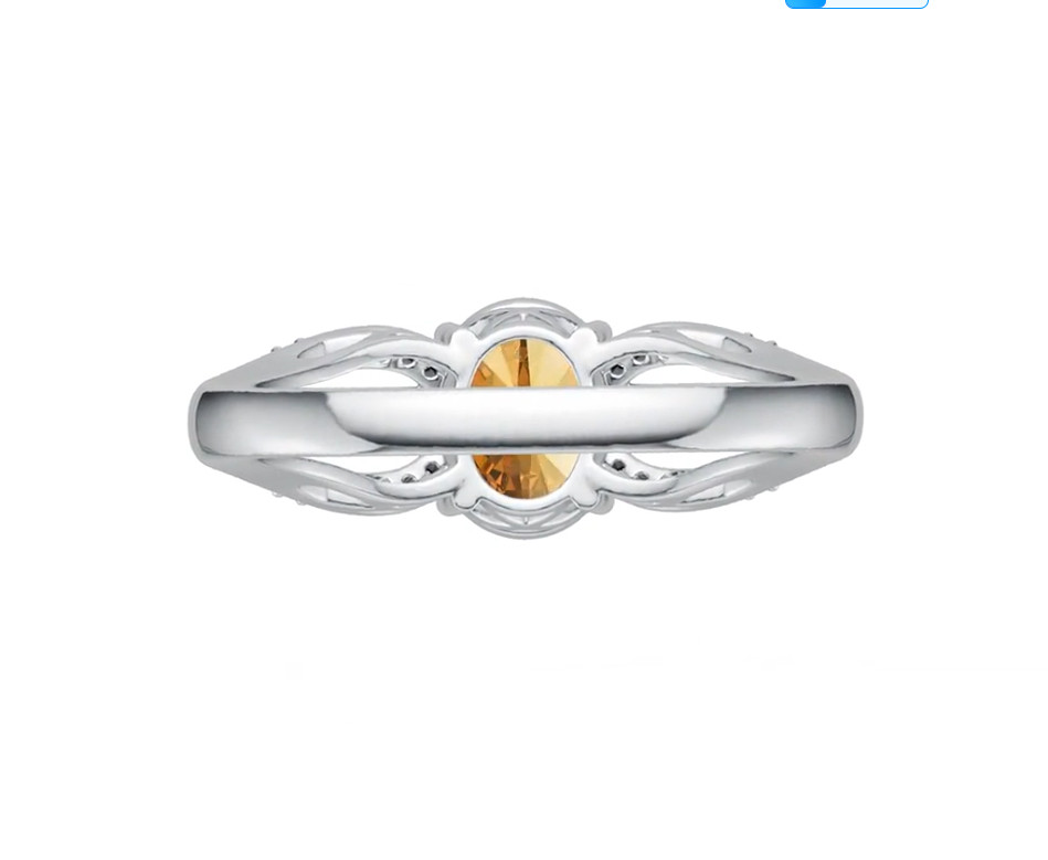 Sterling Silver Semi Mount Ring Setting Oval OV 9X7MM Split Shank