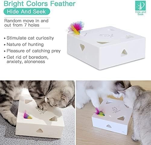 Migipaws Upgrade Rainbow Feather Replacement for Cat Magic Refill, Colorful
