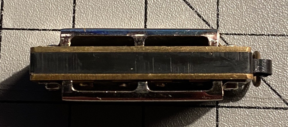 VINTAGE MINIATURE HARMONICA KEY CHAIN