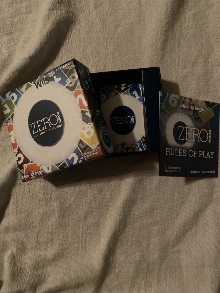 Zero Down Card Game Complete Has A Name On The Box
