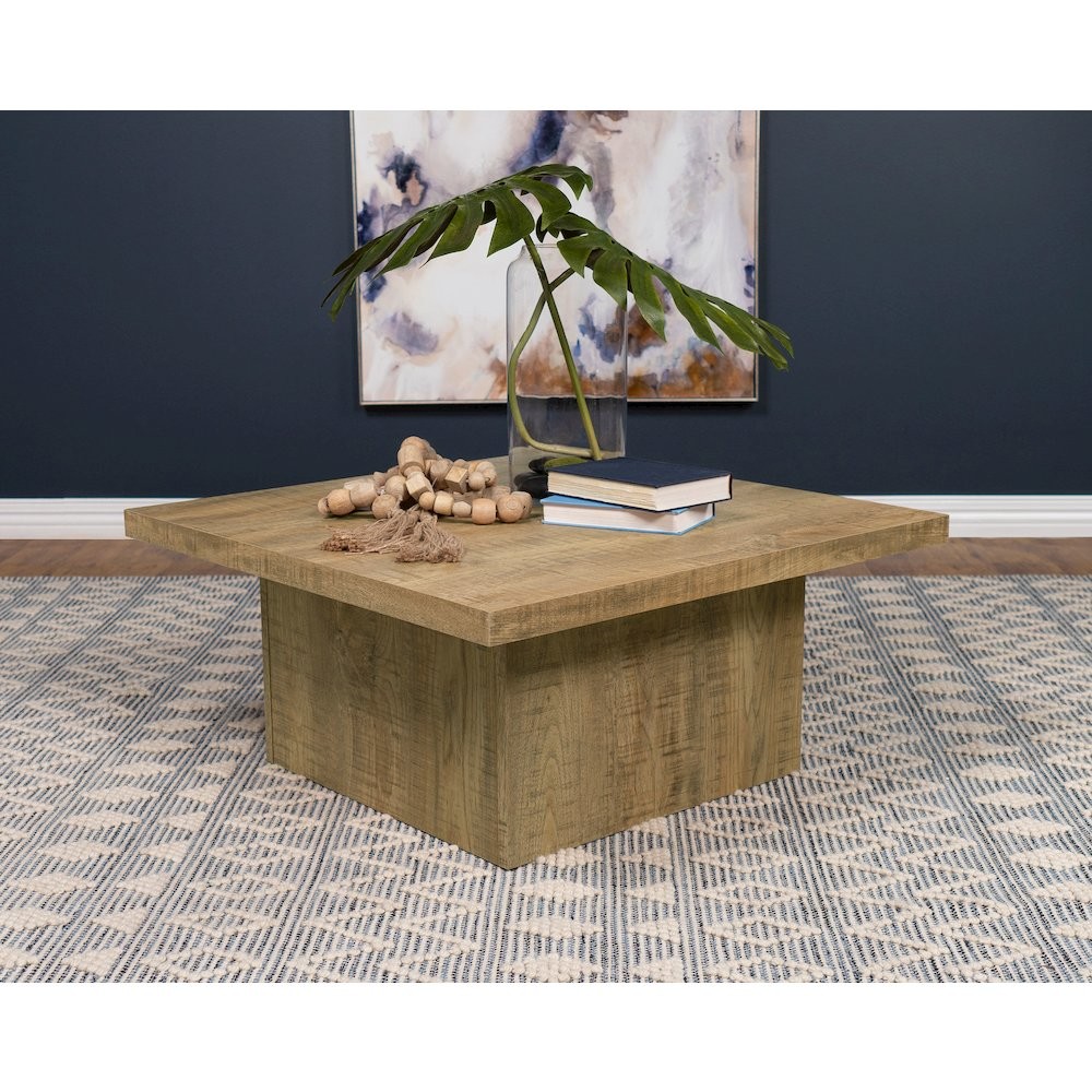 Devar Square Engineered Wood Coffee Table Mango Brown
