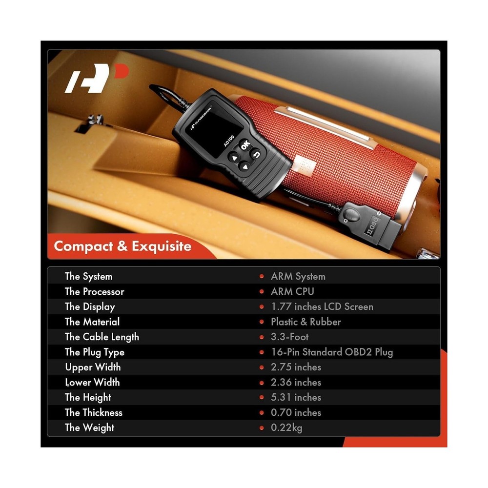 A-Premium AD100 Universal OBD2 Scanner Diagnostic Tool, Car Code Re... Fast Ship