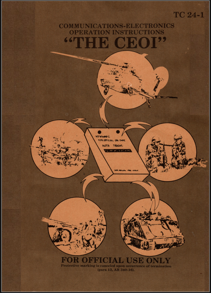 153 Page 1982 TC 24-1 CEOI Communications Electronics COMSEC Manual on Data CD