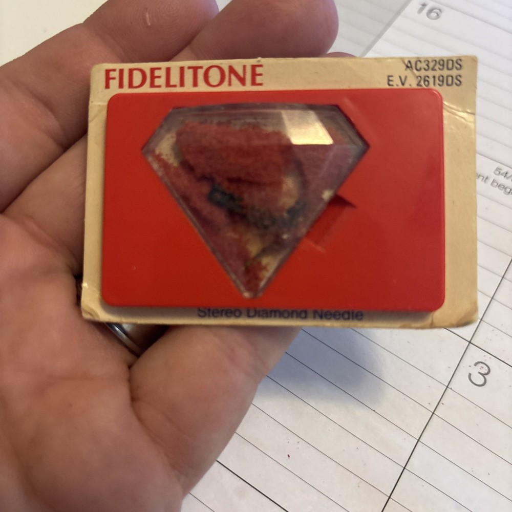 Fidelitone AC329DS Stereo Diamond Needle for E. V. 2619 DS Original Packaging.
