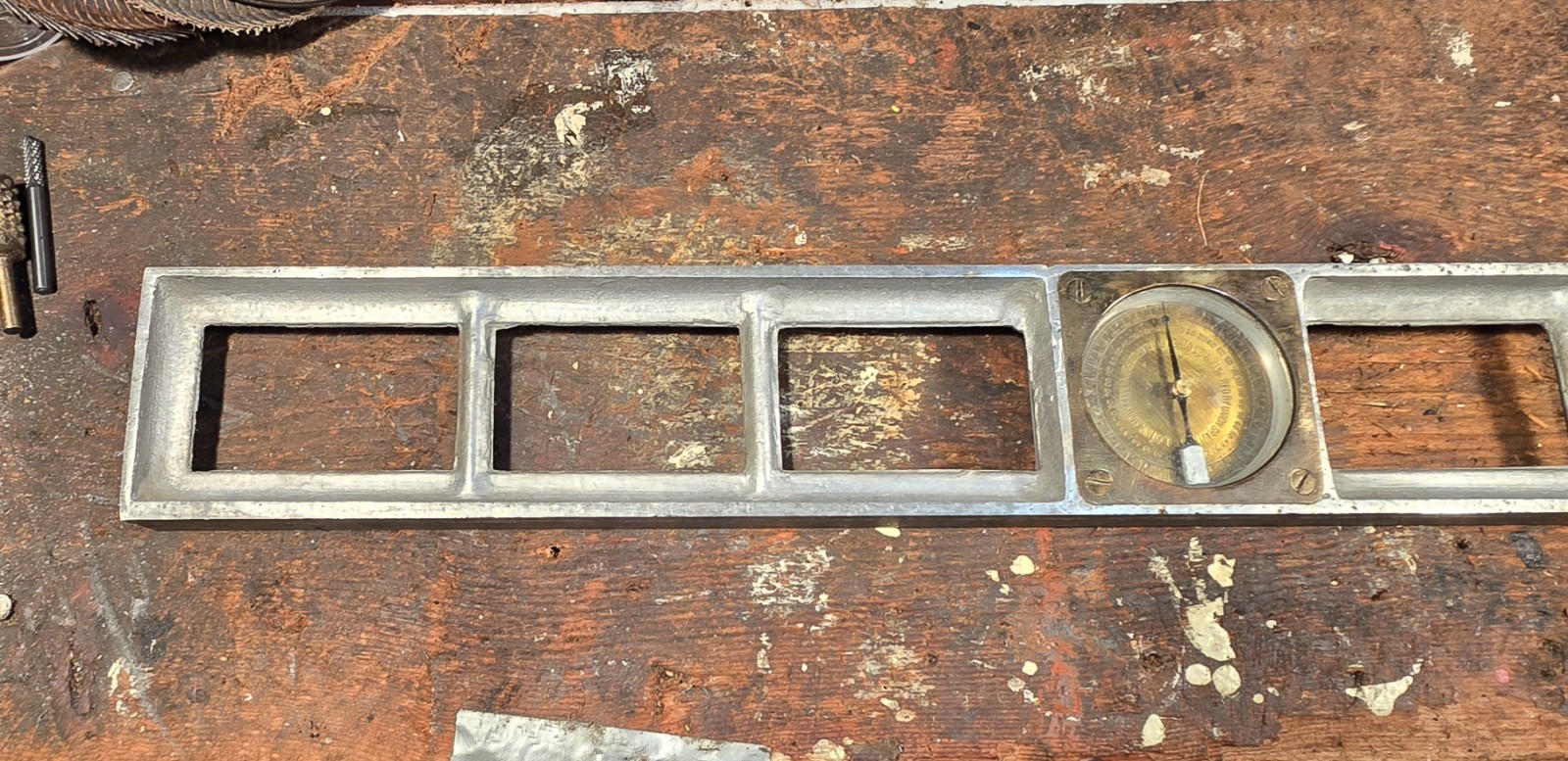 Antique 28" Union Gravity Level Co Inclinometer Patent 1923, Sioux City, Iowa