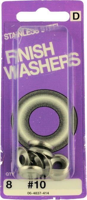 Stainless Steel Washers #10 Size 8-Pack
