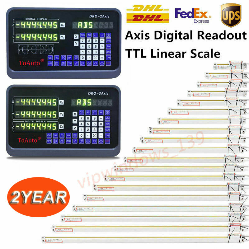 Digital Readout DRO Display Linear Scale Encoder for Mill Lathe CNC 2Axis/3Axis