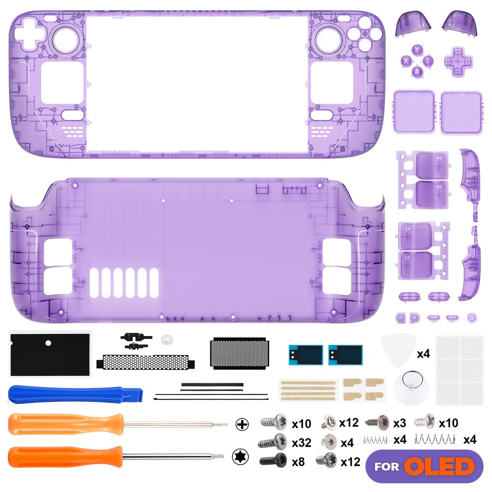eXtremerate Full Set Housing Shell Case w/ Buttons for Steam Deck OLED Console