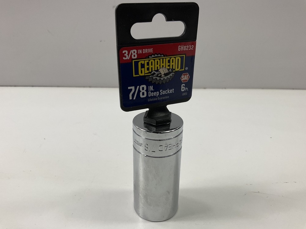 Gearhead GH8232 7/8" Deep Socket, 6 Point, 3/8" Drive