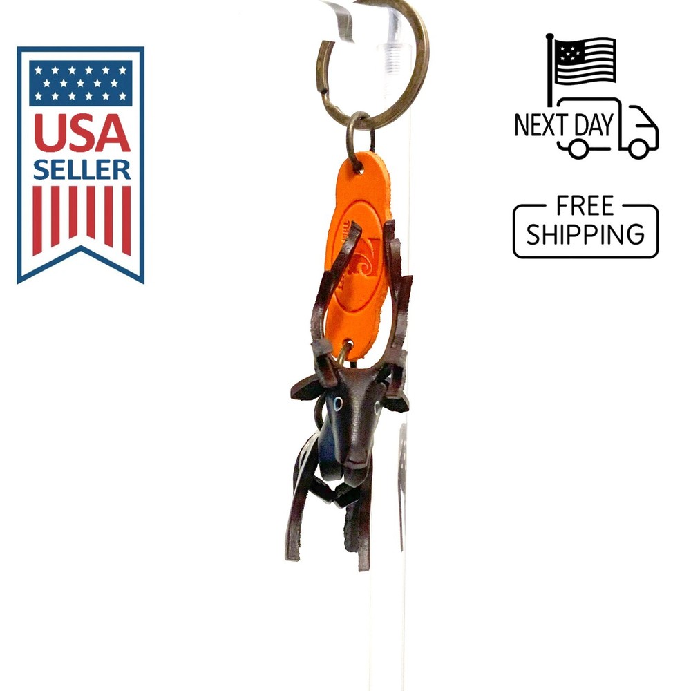 Sika Deer (Brown) Handmade Leather Keyring
